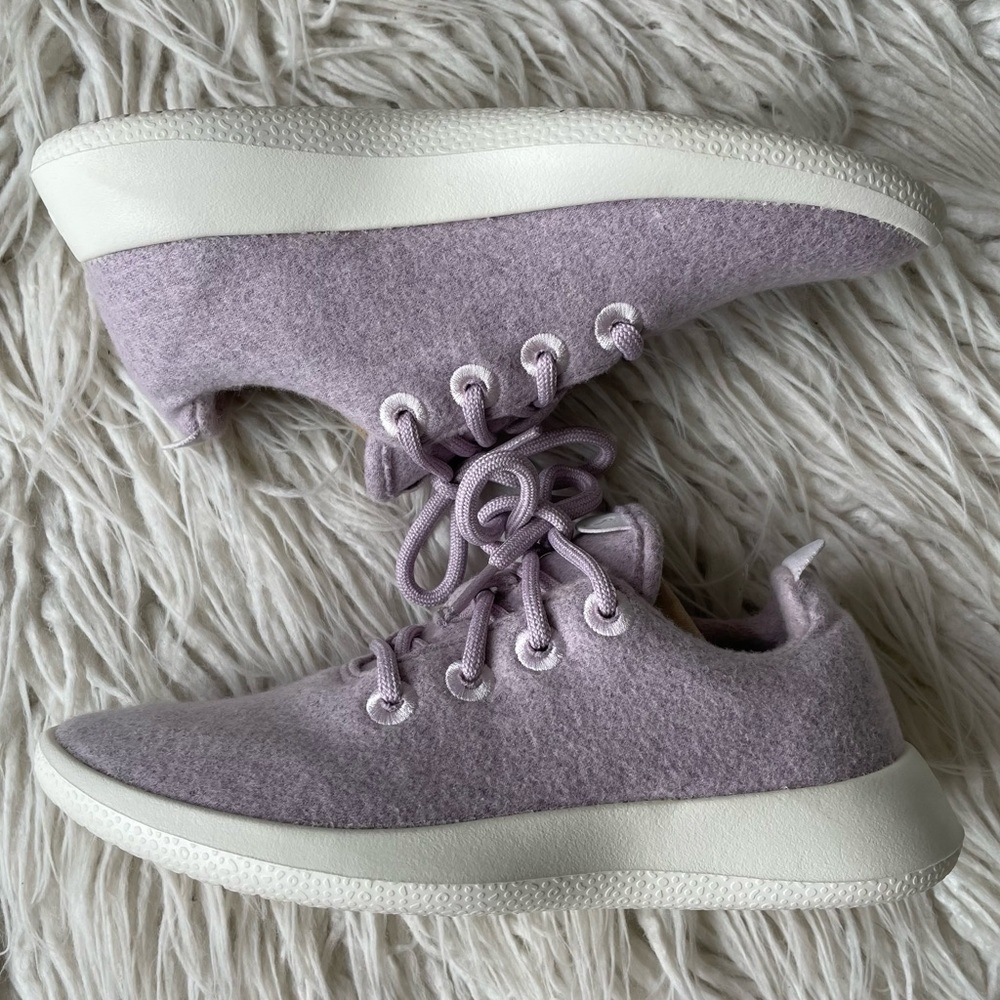 Allbirds Savana Dawn Light Purple Wool Runners Lace Up Low Top Sneaker Size 6